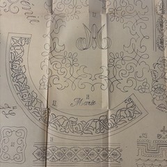 Rare Antique French Embroidery Pattern Sheet – Cendrillon Journal (February1858)
