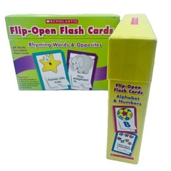 Flash Cards Alphabet & Numbers, Rhyming Words & Opposites 64 Two Sided Cards
