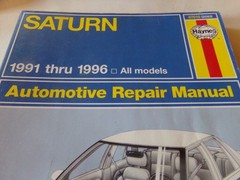 Saturn 1991-1996 Automotive Repair Manual Haynes 87010 [VG]