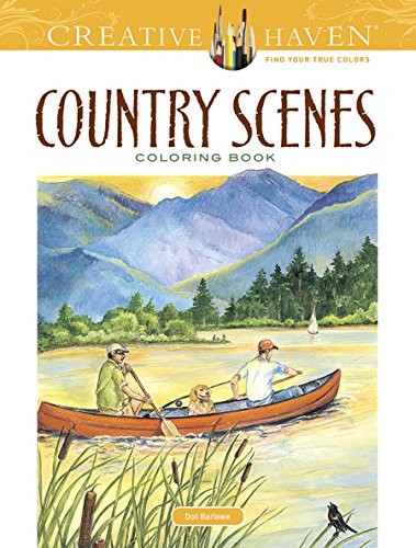 Creative Haven Country Scenes Coloring Book (Adult Coloring) – VERY GOOD