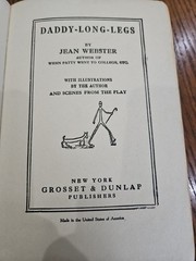 DADDY-LONG-LEGS BOOK BY JEAN WEBSTER 1912 ANTIQUE FLOWER BINDING LETTER WRITING