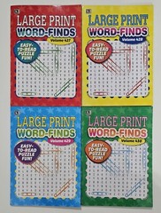 4 Large Print Word-Finds Puzzle Books Kappa Games Vol#427-430 Total 320 Puzzles