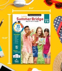 Summer Bridge Activities 7th to 8th Grade Workbook All Subjects 15 Minutes Daily