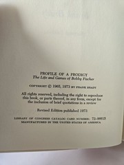 Lot 5 Bobby Fischer Chess Books, Second Piatgorsky Cup, Profile of Prodigy