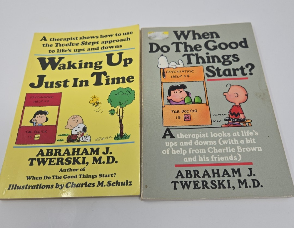 Charlie Brown Peanuts Abraham J. Twerski Book Lot Of 2