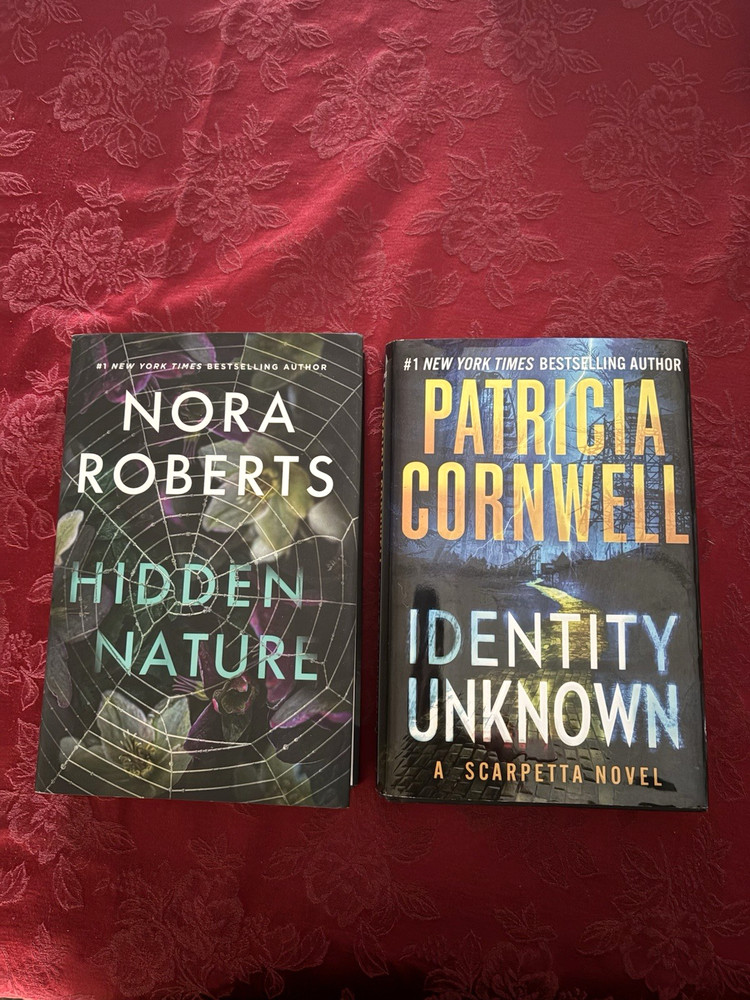 Nora Roberts „Hidden Nature” HC+P.Cornwell „Identity Unknown” HC 1st Ed. 2025+24