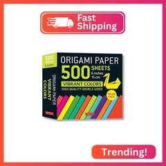 Origami Paper 500 sheets Vibrant Colors 6″ (15 cm): Tuttle Origami Paper: Double