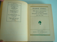 Eugene O’Neill 1926 A Collection of Nine O’Neill Plays 383 Pages Good Condition
