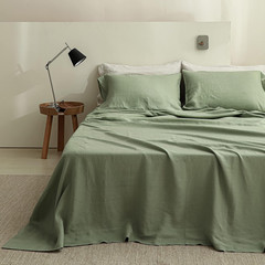 100% Linen Fitted Sheet King, 14 Inch Deep Pocket Mattress
