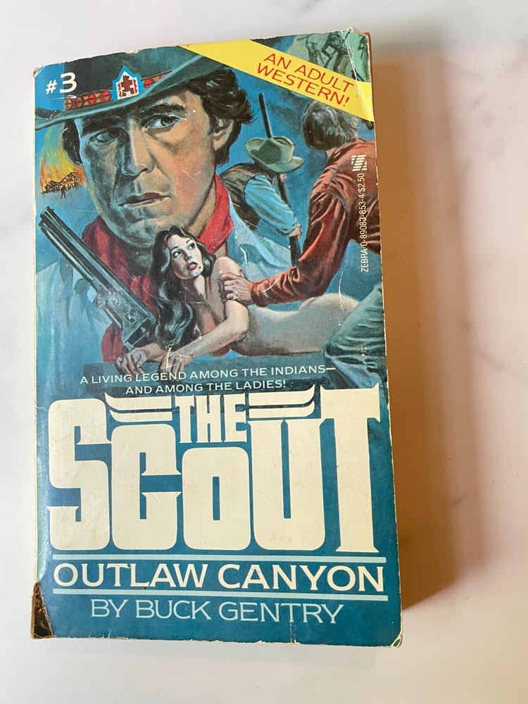 The Scout #3 – Outlaw Canyon – Action Adventure Western Novel – Buck Gentry 1981