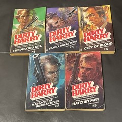 5 Vintage Warner Paperback Books DIRTY HARRY First Printing 4 5 6 7 8 As Is Lot