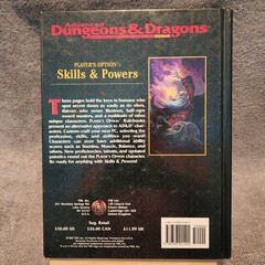Player’s Option: Skills & Powers # 2154 AD&D Dungeons and Dragons Hardcover VG