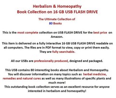 80 Books – Herbs Remedies -Herbal Herbalism Medicine Homeopathic USB FLASH DRIVE