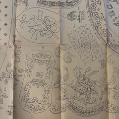 Rare Antique French Embroidery Pattern Sheet – Cendrillon Journal (January 1858)