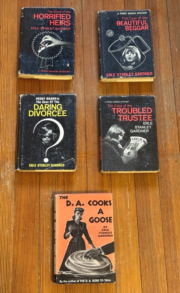 vtg 1940s lot 5 Earle S. Gardner D.A. COOKS A GOOSE detective PERRY MASON books