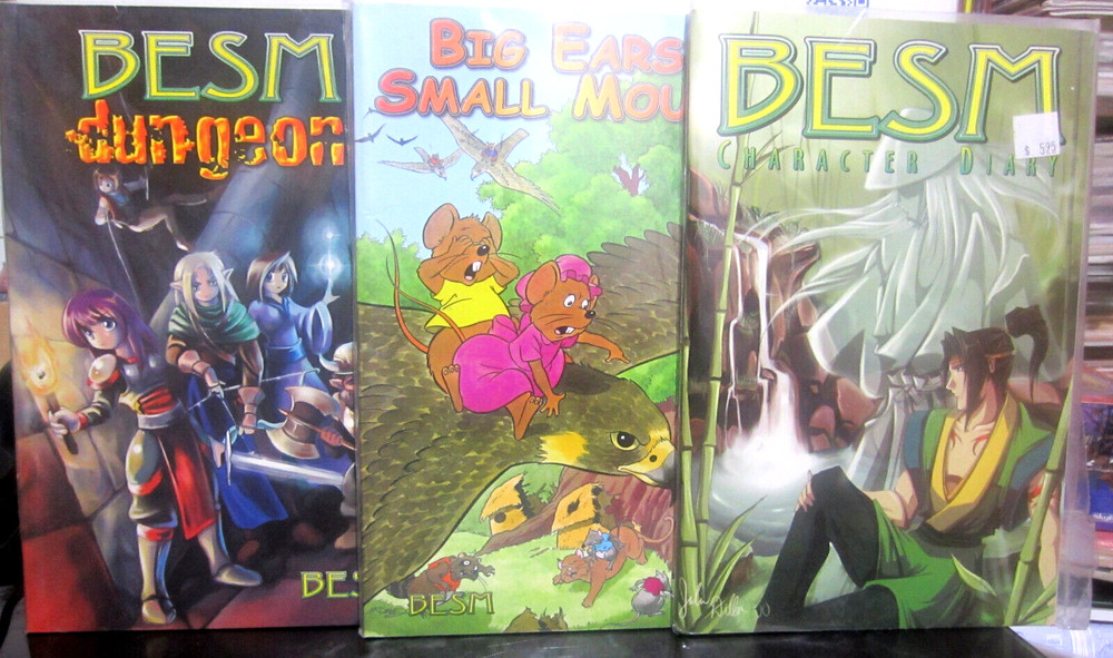 Lot Of (3) BESM Big Ears Small Mouse + Dungeons + Character Diary (NM, 9.4)