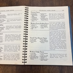 Cookbook 1938 J.R. Watkins Blue Wire Bound Interesting Recipes Vtg 288 Pages
