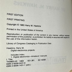 Harry M Hawkins Digital Electronics Book Set Concepts + Projects TAB True 1st Ed