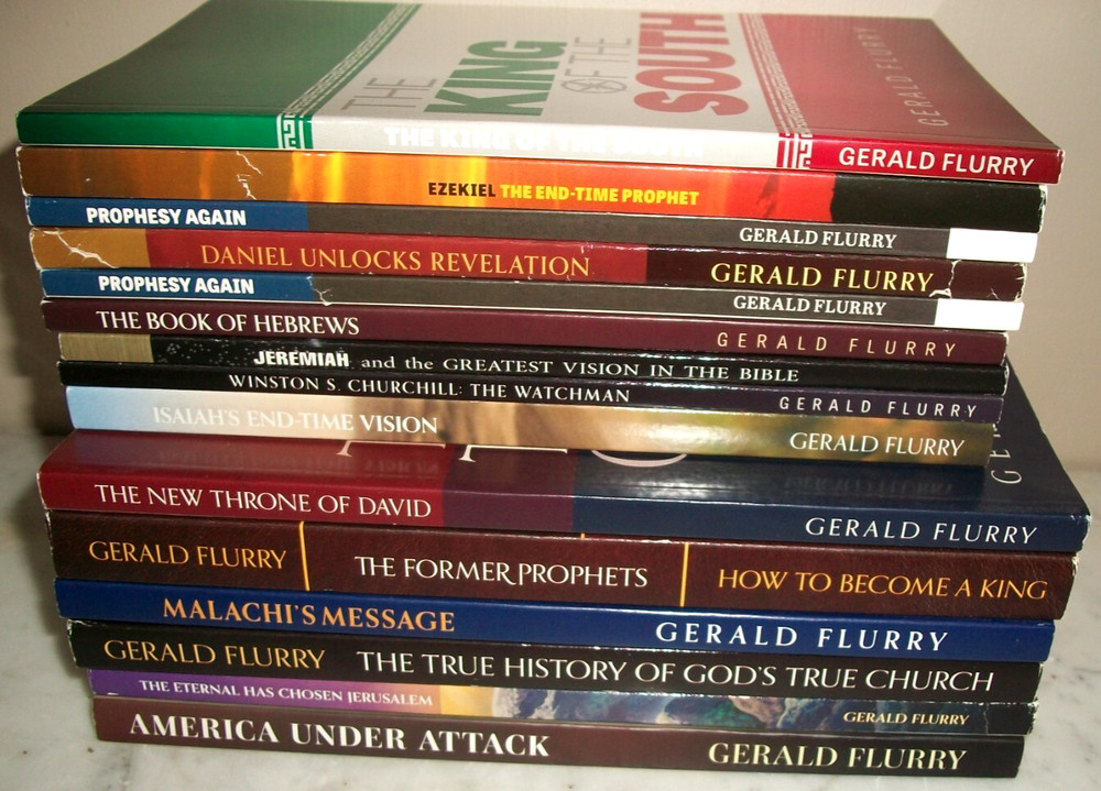 Lot of 15 Conspiracy Theory Books – Gerald Flurry – Prophecy Religious – PB