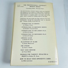 Lot 5 Vintage Contract Bridge Books Prentice-Hall Series Bidding Defense 1970s