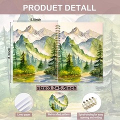 Alpine Mountains Notebook 8.3×5.5 Inches – Mountain Landscape Journal, Scenic…