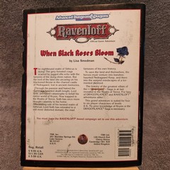 When Black Roses Bloom Ravenloft #9476 AD&D Dungeons and Dragons – with map