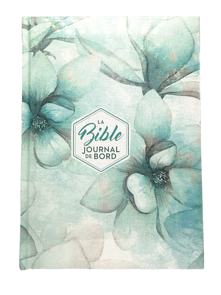 French Journal Bible, Segond 21, Blue Flower Cover & Pages, Padded Hardcover