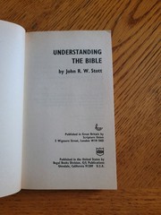 Understanding the Bible, John R. W. Stott
