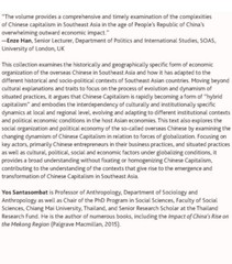 Chinese Capitalism in Southeast Asia : Cultures and Practices by Yos Santasombat