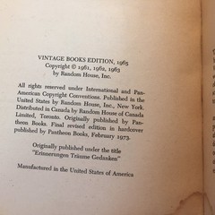 Memories Dreams Reflections C.G. Jung 1965 Vintage Psychology Autobiography Book