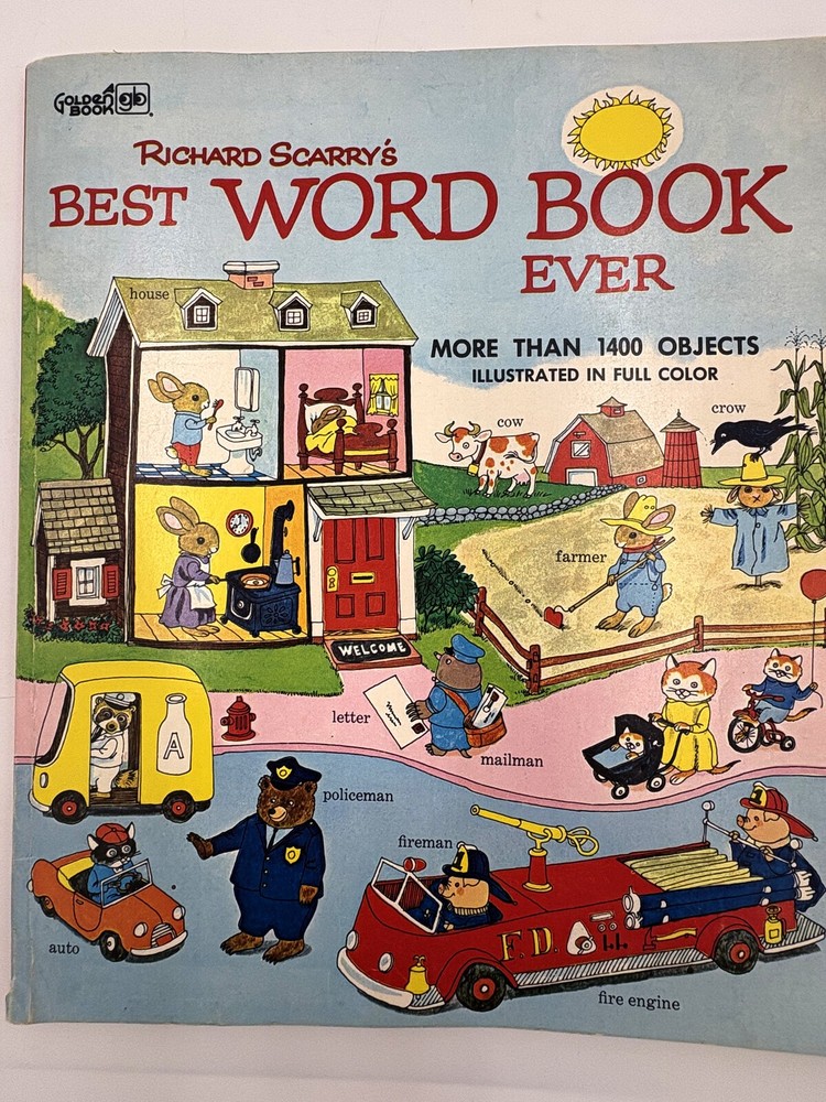 Richard Scarry’s Best Word Book Ever 1963 Book Club Paperback