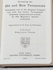 Vintage 1940s Miniature Holy Bible KJV Oxford Ruby 32mo Pocket Bible 40s