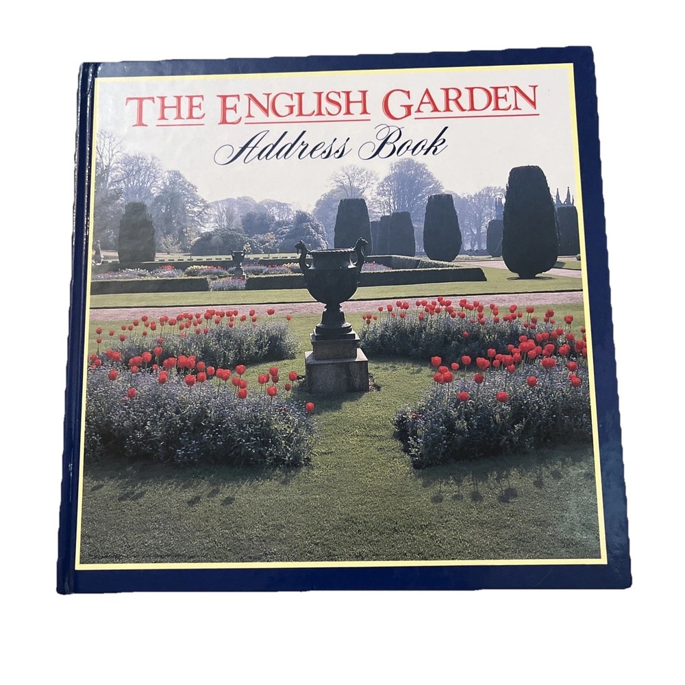 The English Garden Address Book Hardcover By Four Seasons Publishing 8.5 in Blue