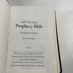 KJV Jack Van Impe Prophecy Bible Burgundy Leather Red Letter Limited Edition