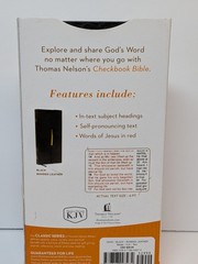 KJV Compact Checkbook Bible Black Bonded Leather Scripture Thomas Nelson NEW