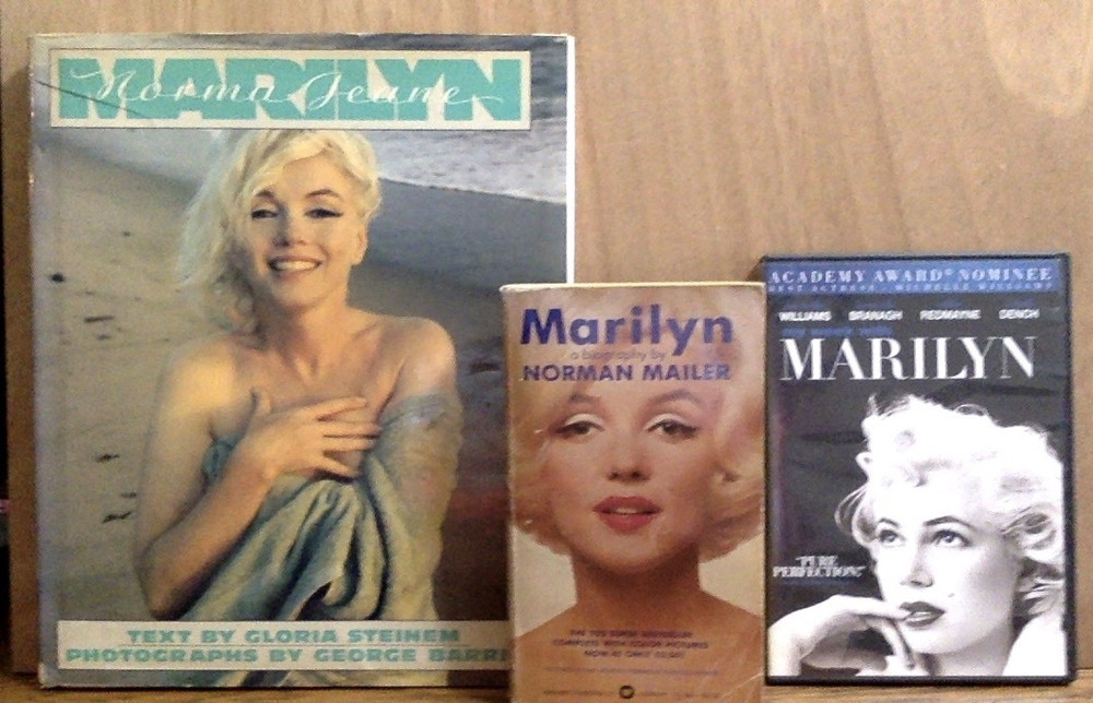 Marilyn Monroe LOT of 3 Biography Hardcover, Trade Paperback & Movie DVD