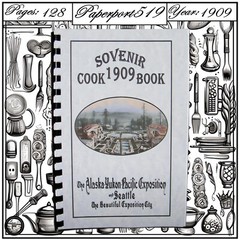 1909 Alaska Yukon Pacific Exposition Worlds Fair Souvenir Cookbook 128 Pages