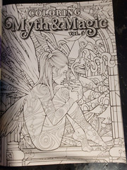 COLORING MYTH & MAGIC Vol 3 Adult Coloring Book With 47 Prints Ready To Frame
