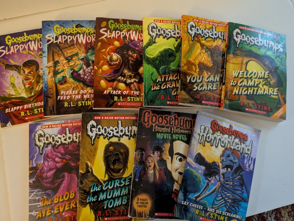R.L. Stine Goosebumps PB Book Lot Of 10 Ages 9-12 Film/TV Adaptation Horror