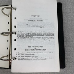 NASB Loose Leaf Bible Old Testament Only Christian Life Focus System