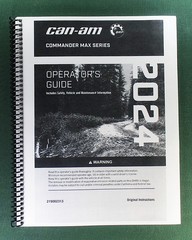2024 Can-Am Commander MAX DPS 1000 Owner’s Manual: 244 Pages & Protective Covers