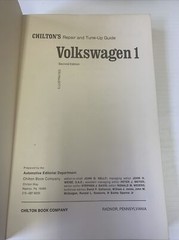 Volkswagen Chiltons Repair Tune up 1949-71 SC 1974 212 Pages Very Clean 91J