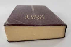 HOLY BIBLE NKJV Red Letter Nelson Dictionary Concordance Burgundy 1980 