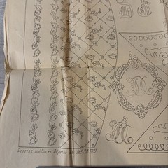 Rare Antique French Embroidery Pattern Sheet – Cendrillon Journal (November 1857