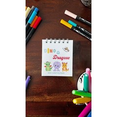 Dino and Dragons Mini Coloring Book for kids and Adults. Mini Coloring Books