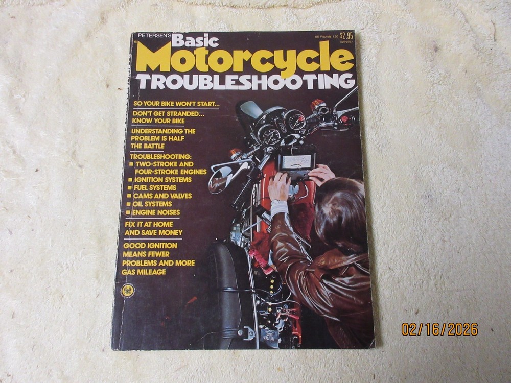 Petersen’s Basic Motorcycle Troubleshooting, circa 1974, paperback,144 pages.