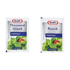 Thousand Island & Ranch Salad Dressing Single Serve Packets, 1.5 oz, 60 Count