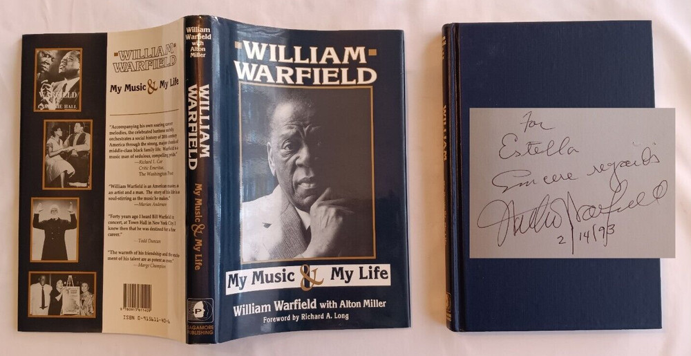 My Music & My Life (SIGNED) by William Warfield w Alton Miller (Sagamore, 1991)