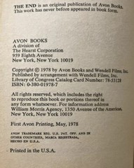 The End Movie Tie-In PB 1978 First Avon Printing Burt Reynolds VG Vintage