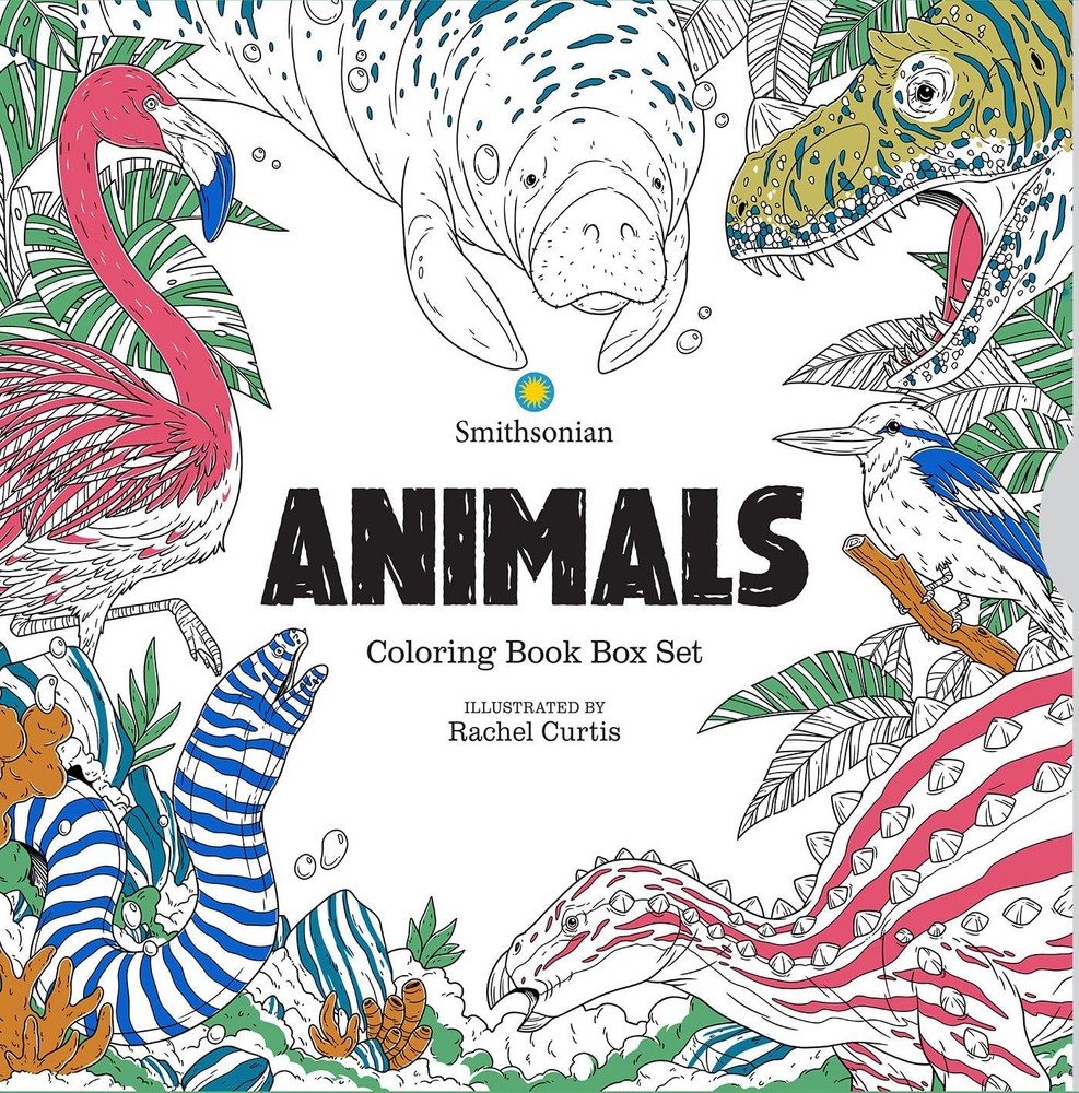 Animals: A Smithsonian Coloring Book Box Set, Smithsonian Institution, Excellent